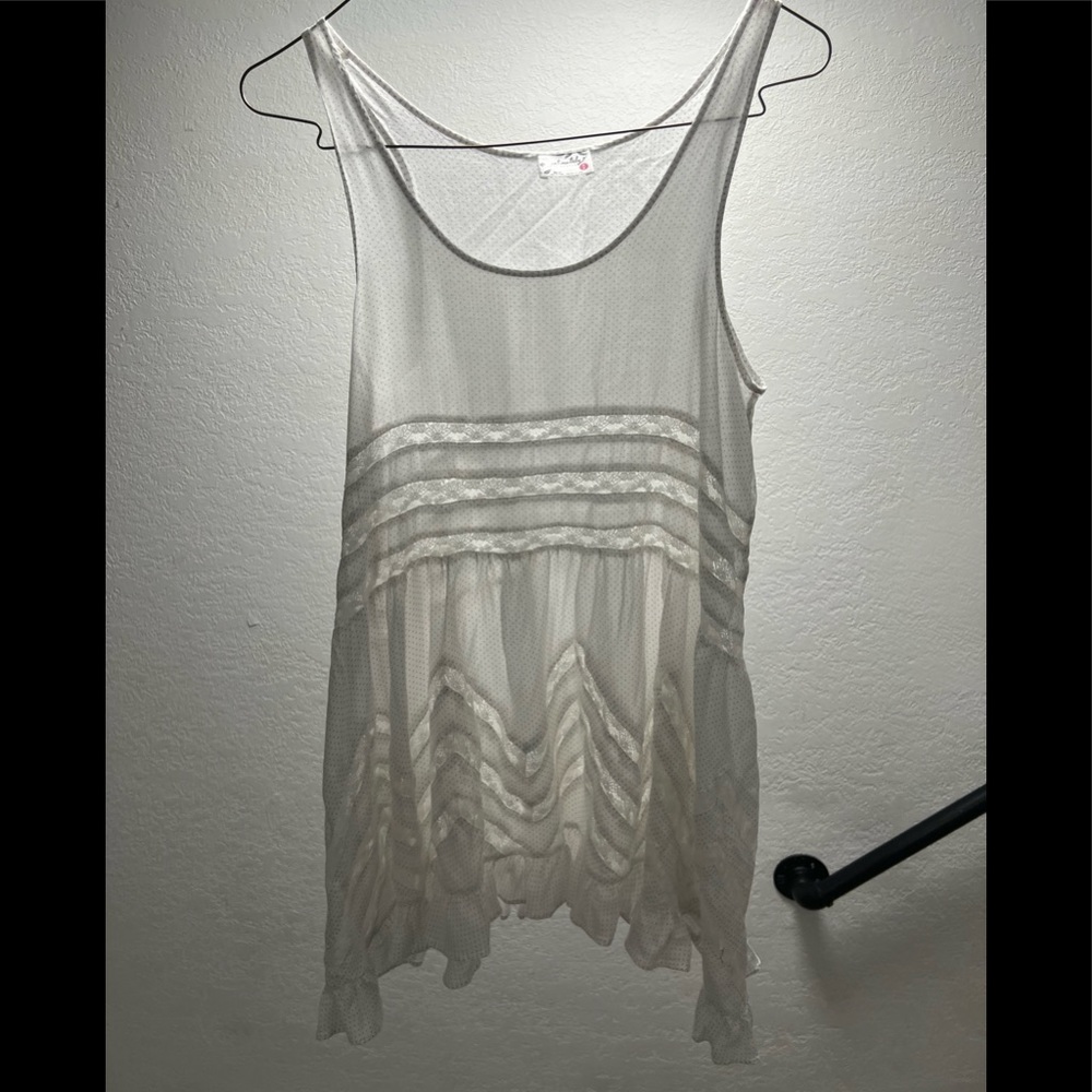Free People Intimates: Voile and Lace Trapeze Slip.